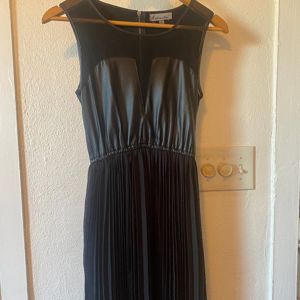 Black Fake leather Dress- Size Small